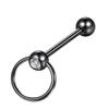 European/American Stainless Steel 14G Frosted Love Tongue Ring Set - New Body Piercing Jewelry