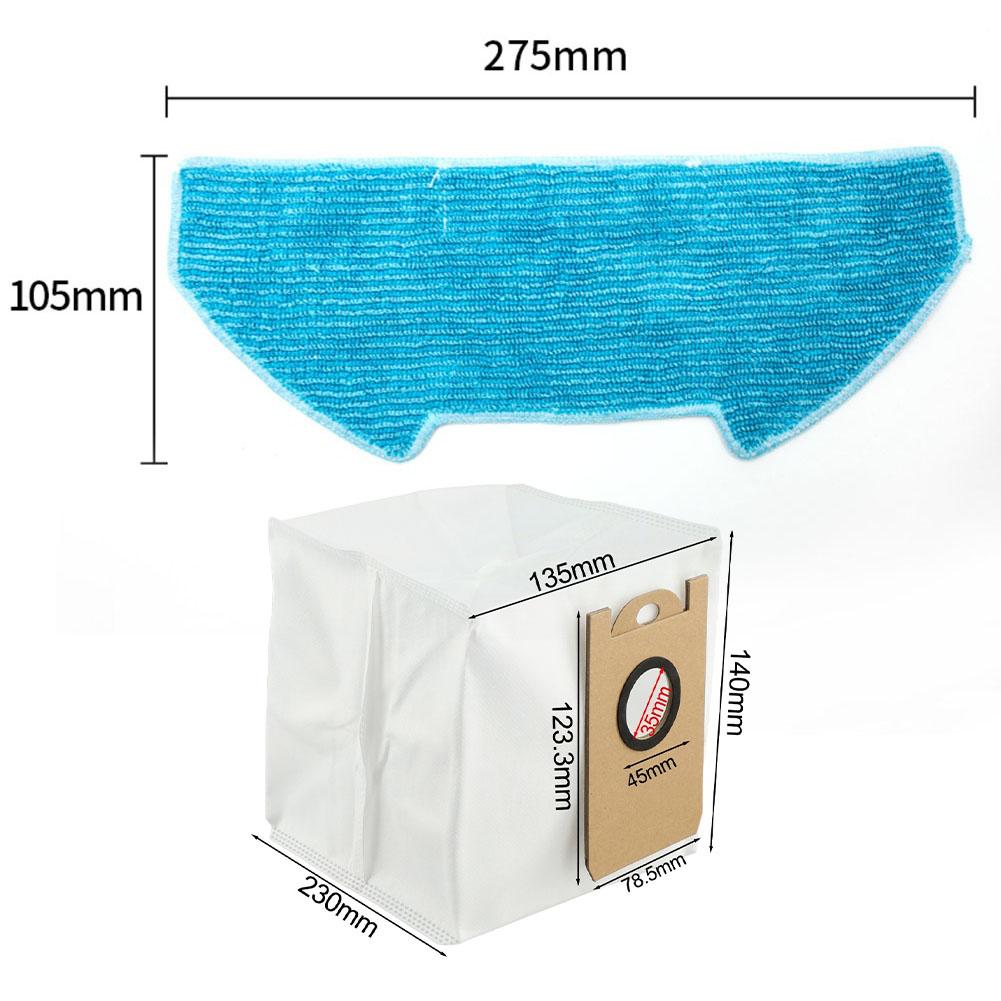 1 Set For Vozascly R10 Robot Vacuum Cleaner Filter Mop Cloth Bag Side Brush Kit Vacuum Cleaner Accessories