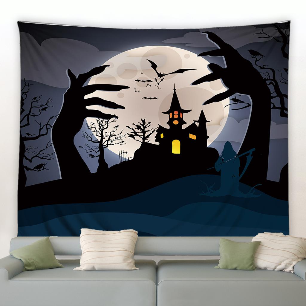 Halloween Pumpkin Head Print Tapestry Room Wall Decor Background Home Decor Nordic Living Room Bedroom Tapestry