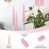 Spiral Taper Candle Short Candlesticks,4pcs Pink Tapered Candles Blend Twist Candles for Home Décor Weddings Festive Gifts