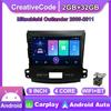 9 Inch Android Carplay For Mitsubishi Outlander 2005-2011 Car Radio Multimedia Video Player GPS Navigation WIFI 2+32GB