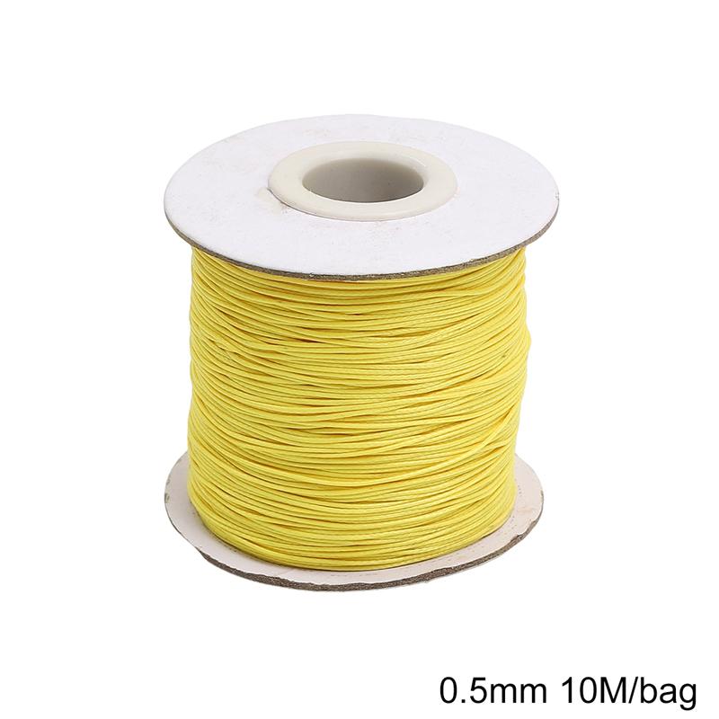 Многоцветный вощеный шнур для изготовления ожерелий и браслетов своими руками - 10 метров в пакете