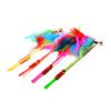 Cat Toys Interactive Funny Multicolor Color Feather Bells Cat Stick for Pet