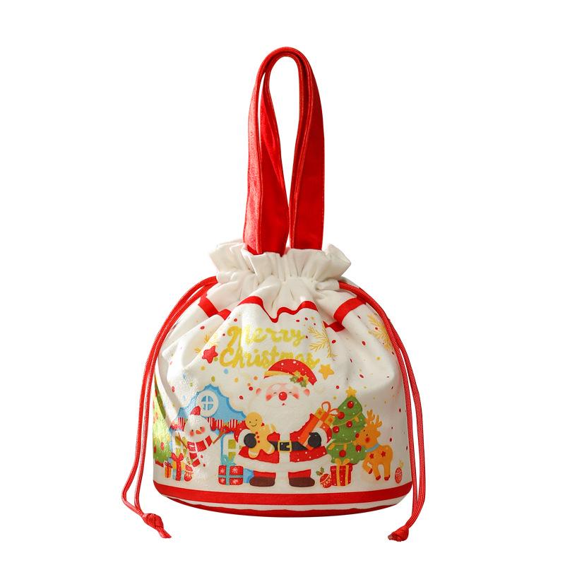 Креативный рождественский подарок 2025 года Коробка-яблоко и конфетный мешочек на шнурке, сумочка