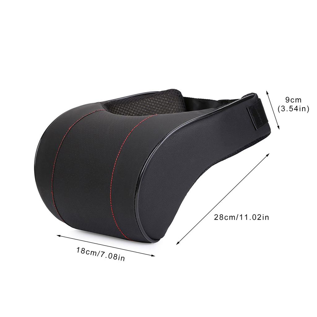 Memory Foam Car Neck Pillow PU Leather Car Headrest Pillows Car Neck Rest Seat Headrest Cushion Pad For Auto Interior Accessory