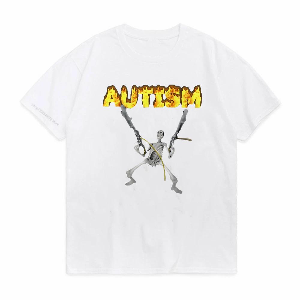 Футболка с мемом про аутизм Смешной юмор Подарок интроверту Осознанность Нейроотличные футболки Мужская Женская Хлопковая футболка Летняя с коротким рукавом