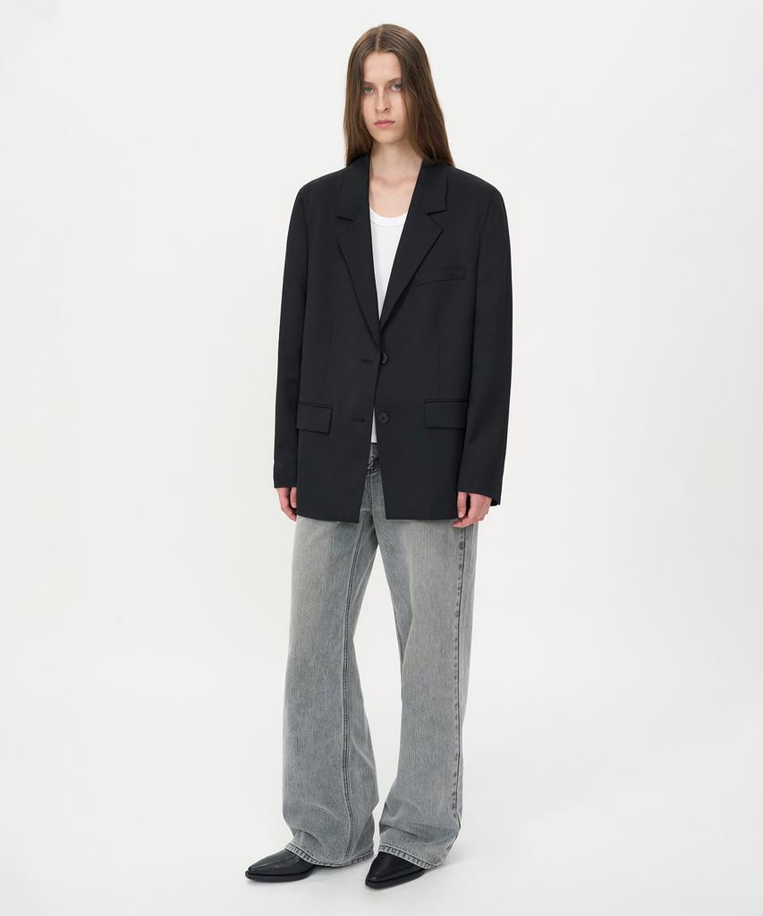 Insilence Women Minimal Oversized Blazer Black