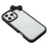 For iPhone 16 Pro Max Case Star Epoxy Design TPU+PC Phone Cover with Rhinestones/Bow Tie Decor