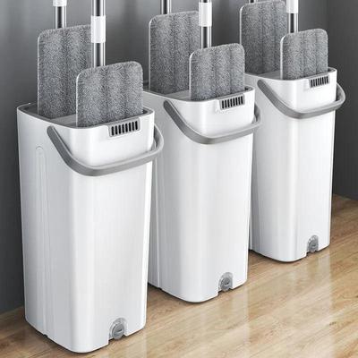 Швабры для чистки пола Швабры из микрофибры Squeeze Mop с ведром Вращающиеся на 360 градусов швабры для плоских полов Влажное или сухое использование Бытовая уборка