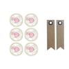 3D Stickers - YOUDOIT - Ø 4 Cm - Pink - Kraft Labels - Interior Decoration