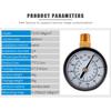 TS-50-14kg/cm2 50mm Dial Gas Pressure Gauge Stainless Steel Dual Scale Oil Water Pressure Gauge with 1/4'' NPT Mount