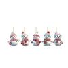 Christmas Ornament 2D Cute Cartoon Snowman Multi-Use Car Hanging Home Decor Festive Holiday Tree Pendant Decoration Set