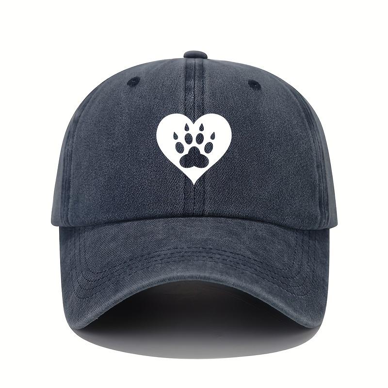 Love print baseball cap retro lightweight washed cap adjustable men's and women's sun protection hats