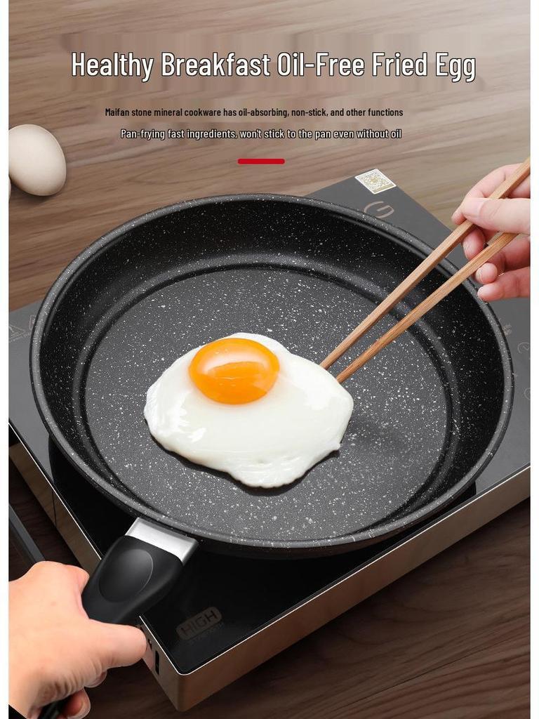 Non-stick Medical Stone Frying Pan for Omelettes, Pancakes, and Steaks - Suitable for Induction and Gas Stoves