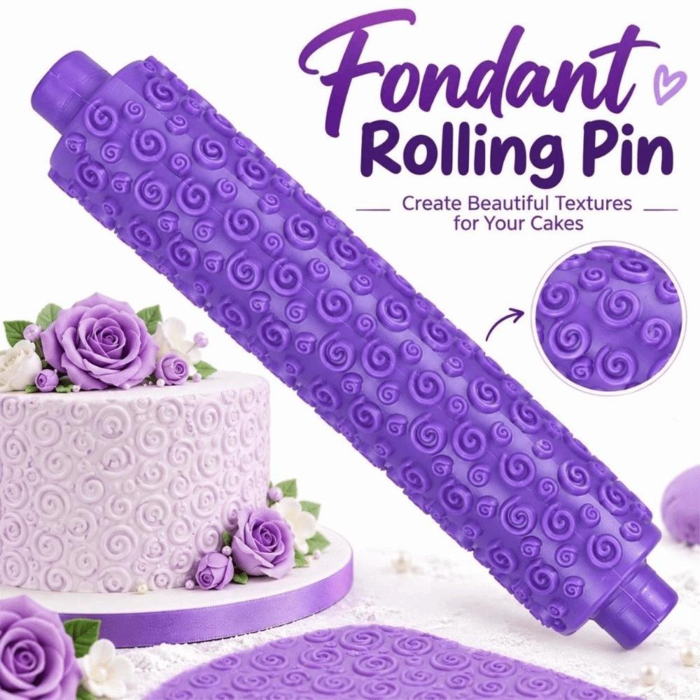 Short Handle Fondant Rolling Pin PP Cake Embossing Tool Sugar Paste Petal Paste Marzipan