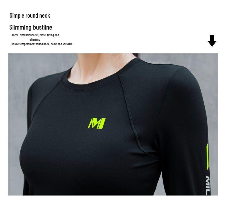 Женский спортивный костюм высокого класса для осени/зимы для йоги и бега - с длинным рукавом