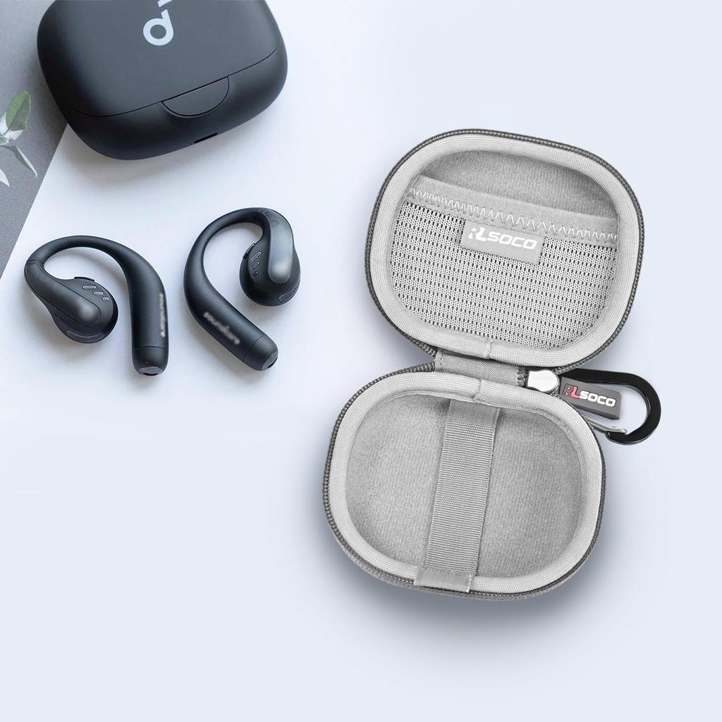 RLSOCO Чехол для хранения для беспроводных наушников с открытым ухом Anker AeroFit Pro AeroFit Специальный чехол для хранения (Только чехол, серый)