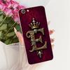 Transparent For Oppo F3 CPH1609 Cover For Oppo F3 Case Aesthetic Luxury Crown A-Z Letters 2D Flat Pattern Soft Phone Case