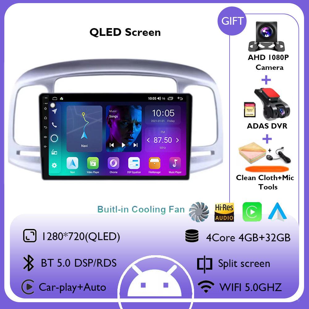 Android 14 для Hyundai Accent 3 2006 - 2011 GPS беспроводной Carplay стерео автомобильное радио центральный мультимедийный навигационный экран 2DIN 4G