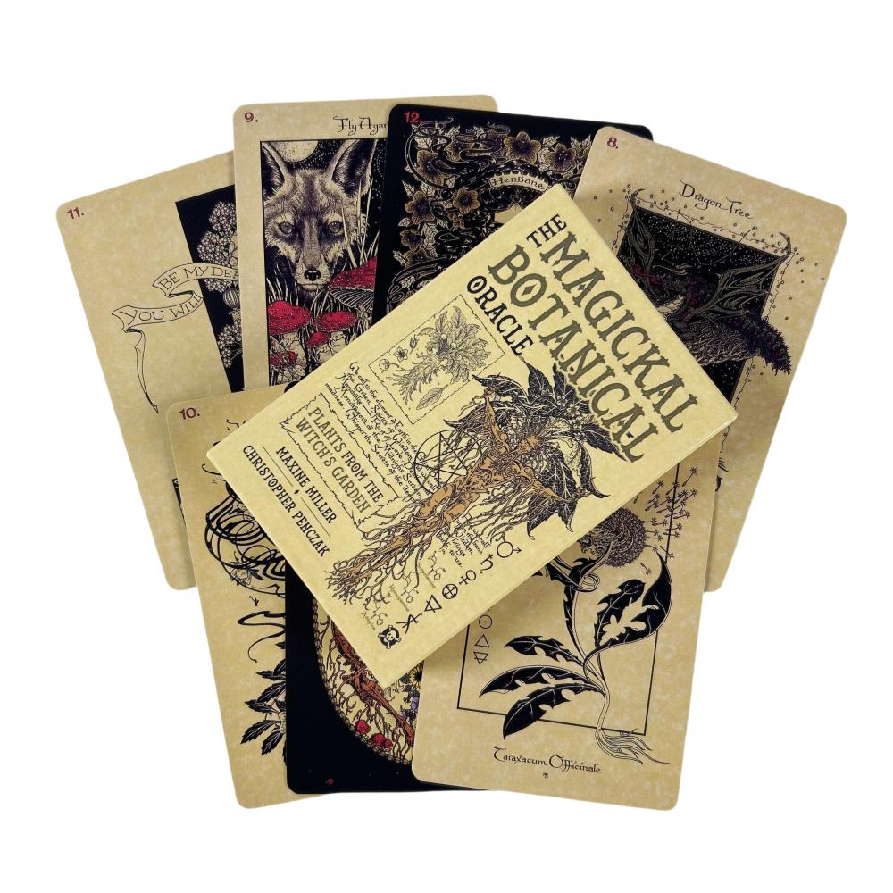 Магические Ботанические Оракульные Карты Колода из 33 Карт Таро Английское Издание для Гадания Настольные Игры