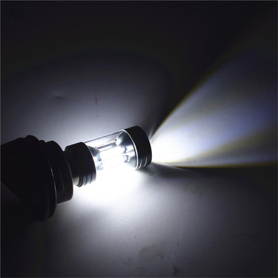 New 100W 3-Side White 6000K Ba20D 22Smd 12V-24V Hi/Lo Beam Headlight Drl Driving Light Bulb For Motorcycle 2Pcs