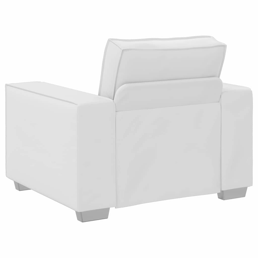 Sofa Armchair White 100 cm Faux Leather