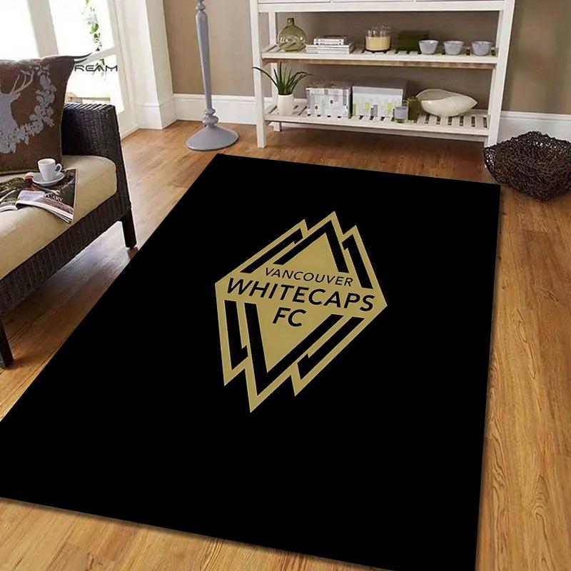 Vancouver Whitecaps Football Club2 Flannel Pattern Square Carpet,Area Rug,Carpet Rug for Living Room Bedroom Sofa Playroom Decor,Non-slip Floor Mat