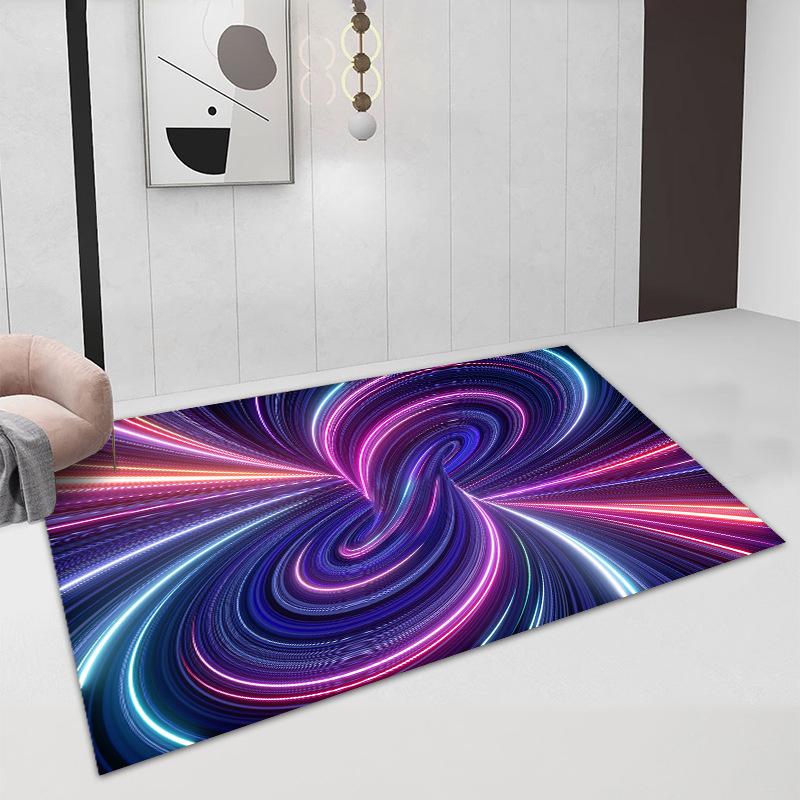 3D ковер с иллюзией Vortex, напольный коврик для входной двери, абстрактный геометрический оптический коврик, нескользящий напольный коврик, коврик для декора гостиной