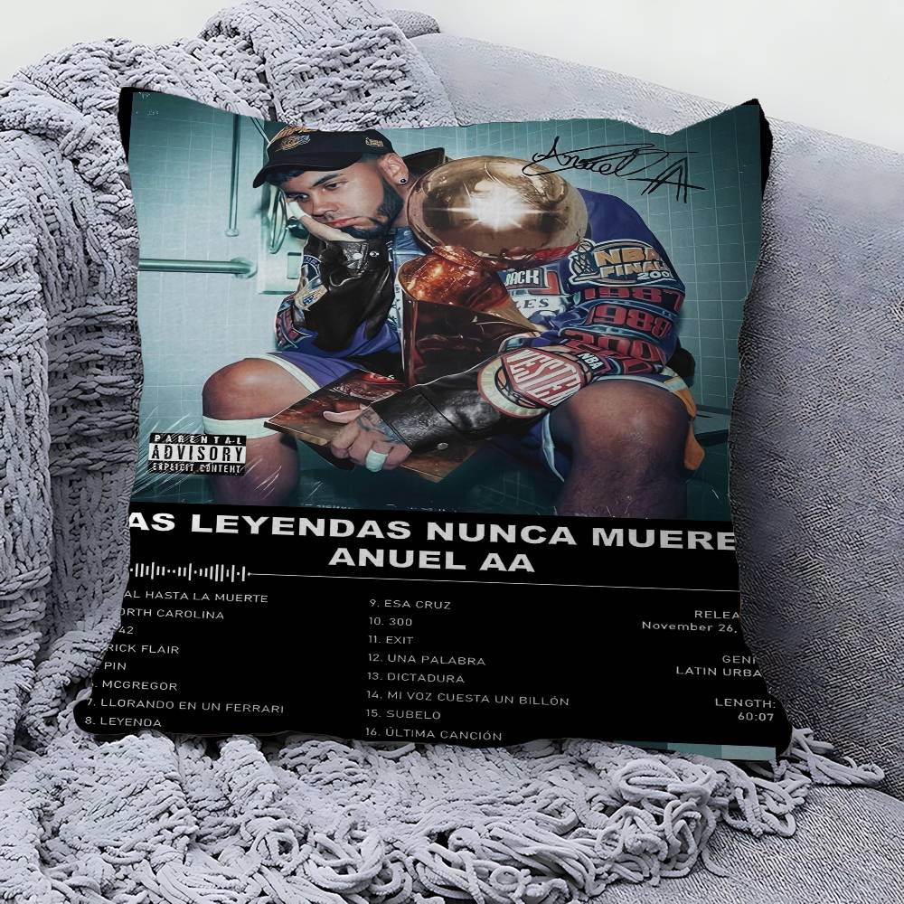 Подушка с принтом рэпера Real A-Anuel AA 45*45 см Наволочка Декоративная наволочка Для домашней подушки Наволочка для подушки на диван