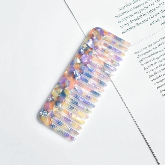 Cellulose Acetate Hair Comb Wide Teeth Anti-static Scalp Massage Pocket Comb Marbling Men Women Wet