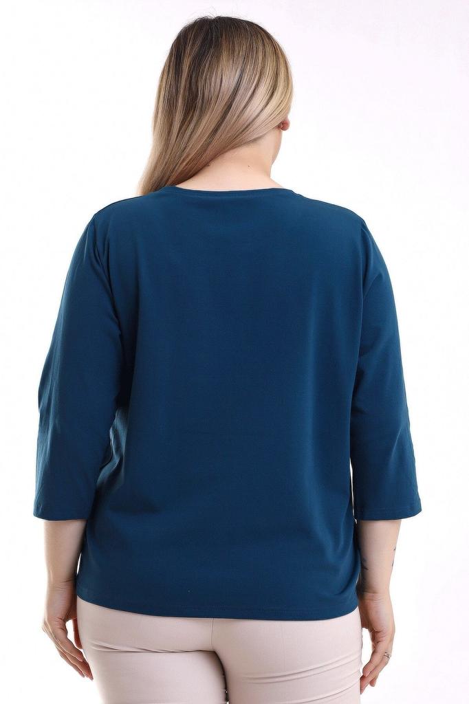 Женская блузка большого размера Блузка больших размеров с рукавом три четверти