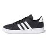 adidas Neo Grand Court Синтетическая кожа Канвас Удобные Универсальные Дышащие Низкие Кеды для скейтбординга Детские Кроссовки Серый Черный EG1517