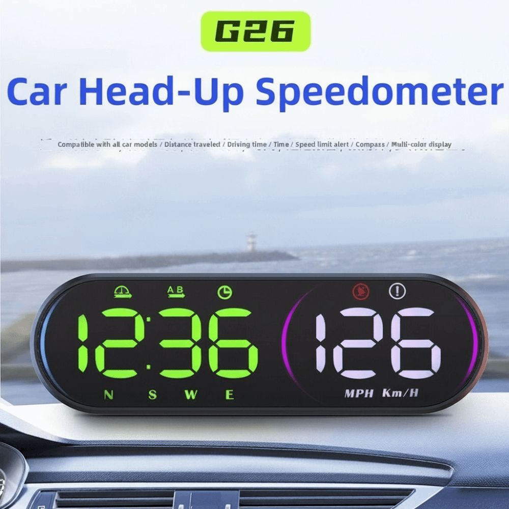 Portable Digital Speedometer Universal Windshield Projector Car Head Up Display Tachometer