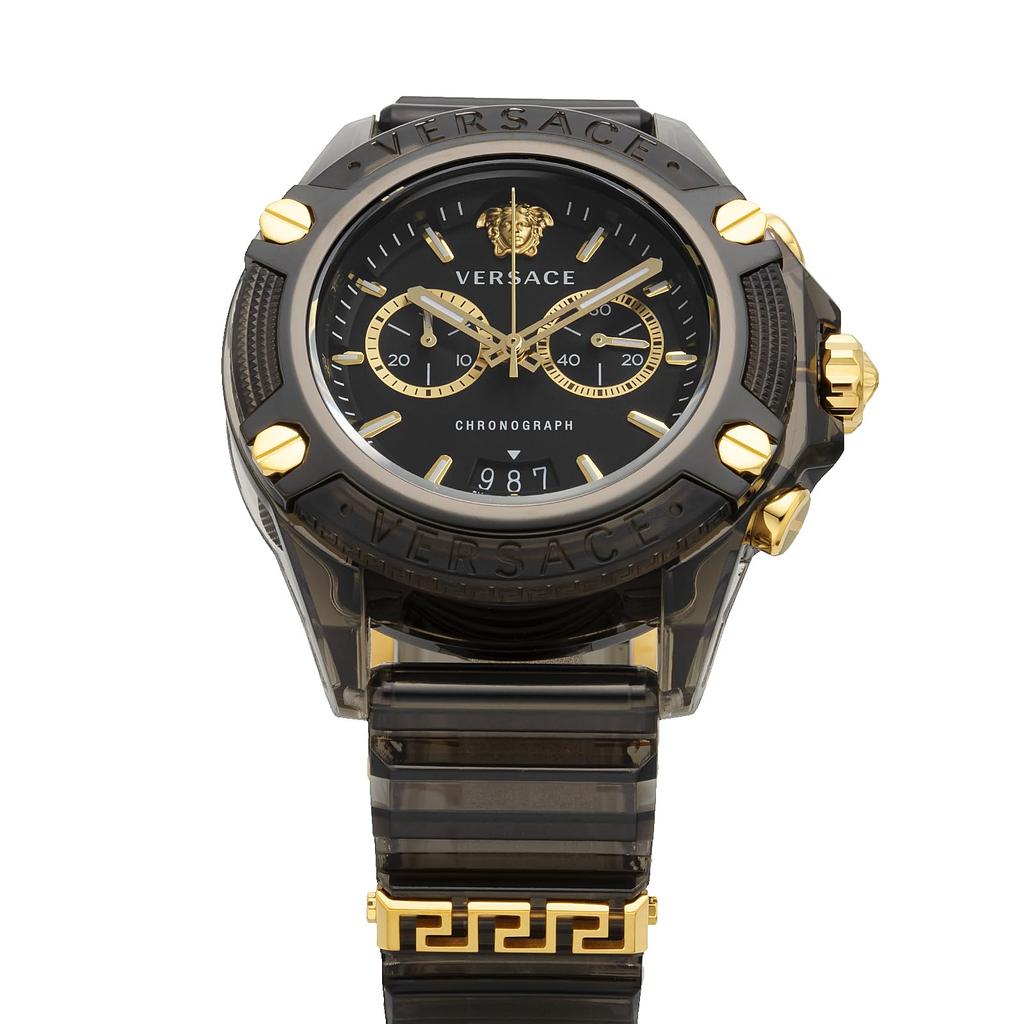 Watch CHRONO ACTIVE Black Dial Sapphire Glass Quartz 43MM Swiss Watch I Watch Brand VEZ700421 [Versace] [Item]