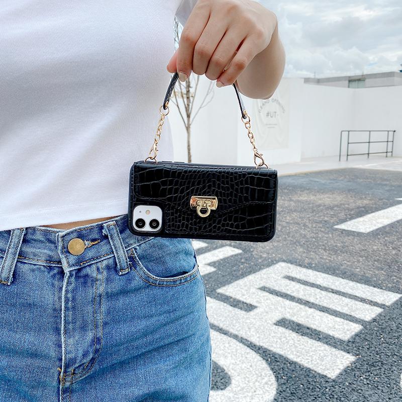 Роскошный бренд 3d сумочка из мягкой кожи крокодила чехол для телефона для Apple Iphone 7 8 Plus X Xs Xr Max 11 10 Pro Se Card Package Cover