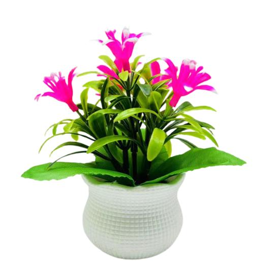 Искусственные горшечные растения 5 головок цветка орхидеи для домашнего офиса, стола, центральная часть свадебного искусственного цветочного бонсай, украшение для рабочего стола на открытом воздухе