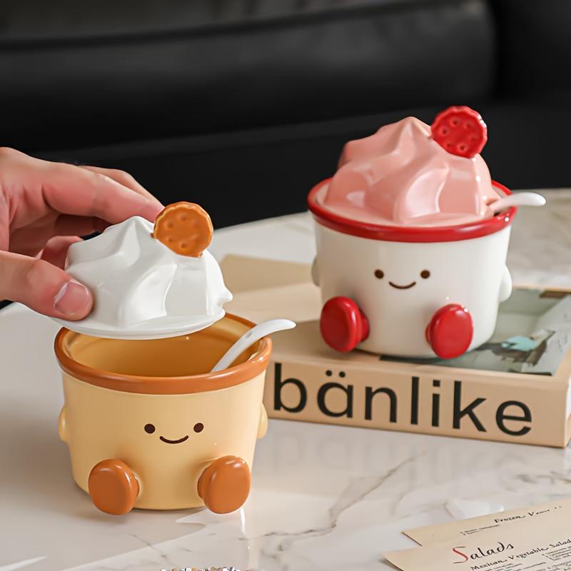 Одиночная милая керамическая баночка для приправ в форме торта, высококачественный инструмент для приправ и специй, солонка и перечница, украшение стола, одиночная 235 мл/7,95 унции