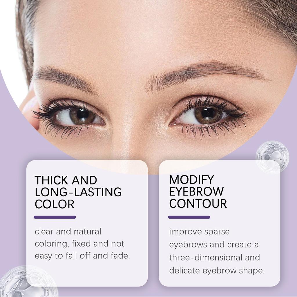 zephoco Light Brown Peel-Off Eyebrow Tinting Cream Creates Three-Dimensional Natural Wild Eyebrows, Waterproof and Long-Lasting