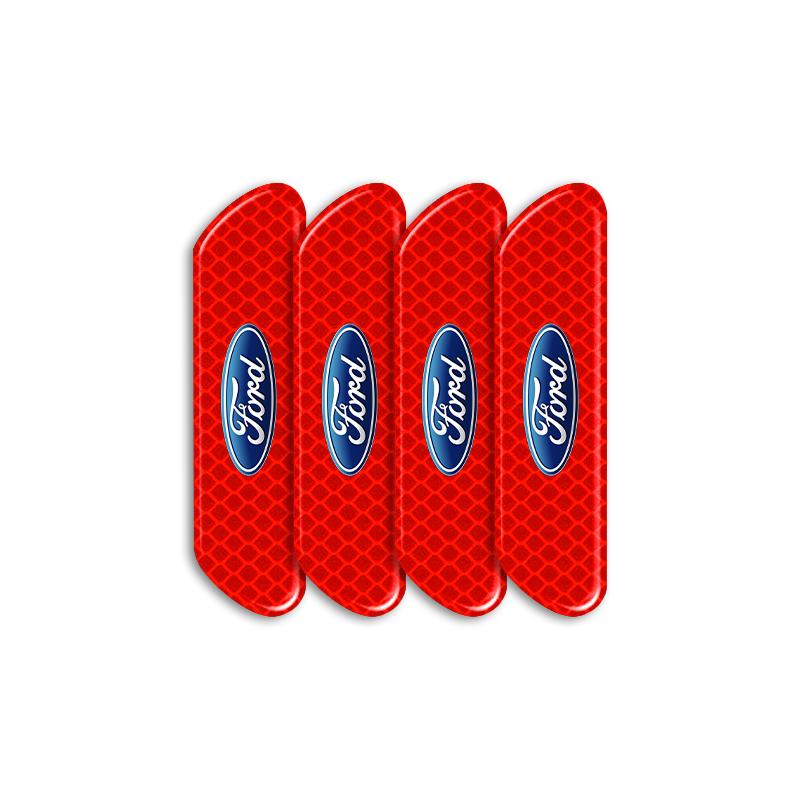4PCS/set Car Reflective Safety Strip Stickers For Ford Focus 2 3 4 Mondeo Kuga Fiesta MK7 Escort Explorer Edge 2 4 MK2 MK4