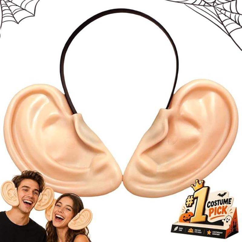 Halloween Big Ear Props, Funny Costume Accessories for Family Party, Giant Ears listening Headband Oversized Funny Prop