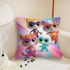 Cartoon Throw Pillow Covers Living Room Decoration Printed Sofa Cushion Cover Polyester Soft Pillowcase