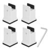 4pcs Adjustable Furniture Risers with Screw Clamp Rubber Bed Couch Risers for Heavy Duty Furniture