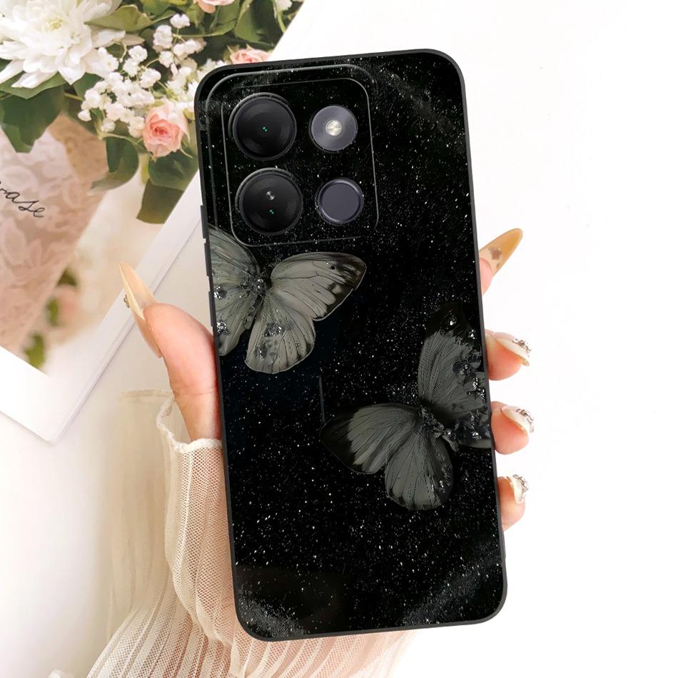 For Infinix Smart 7 HD / Smart7 Plus Cute Cat Flower Cartoon Phone Case For Infinix Smart 7HD 7Plus Soft Silicone Covers Bumpers