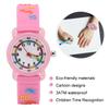 Детские водонепроницаемые часы с рисунком из мультфильма, детские наручные часы с функцией распознавания времени, розовый