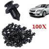 100 Pcs Black Plastic 8Mm Car Rivets Panel Clip Screw Fastener