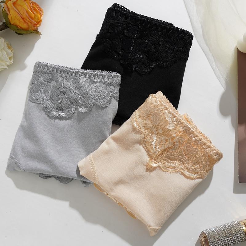 Ladies Sexy Lace Panties Summer Thin Seamless Mid Waist Breathable Ladies Panties