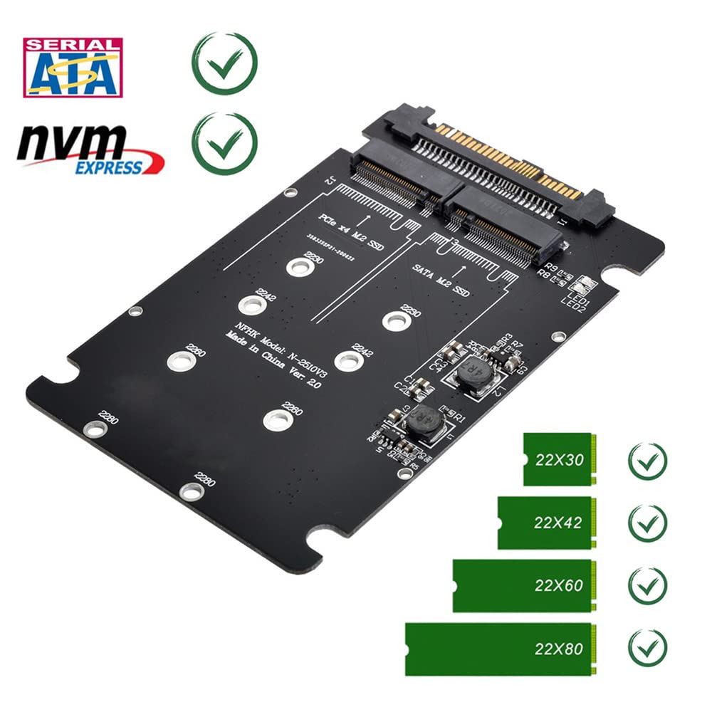 Адаптер NFHK NVME to Combo NGFF SATA PCIe SSD для материнской платы SSD 750 p3600 p3700 Замена SFF-8639 U.2 M.2 M-Key