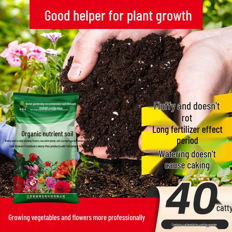 Nutrient-Rich Soil for Flowers & Vegetables - Ideal for Household Gardening
