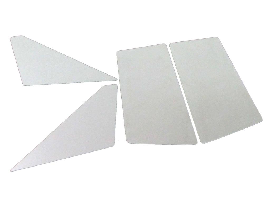 BRIGHTZ Super Mirror Stainless Steel Pillar Panels for Fairlady Z Z33 Visor Set Compatible with Fairlady Z Z33 (No Required) 4-Piece [PIL-SIL-292]