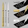Highlight Metallic Marker Pen Gold White Waterproof Permanent Paint Marker Pen for Rock,Mug,Ceramic,Glass DIY Painting Supplies